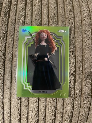 Topps Disney Chrome 2024 Princess Merida From Brave Green Card Numbered 90/99