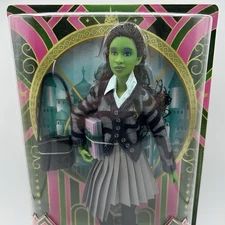 Wicked Elphaba at Shiz University Fashion Doll Mattel NIB Green Posable Movie