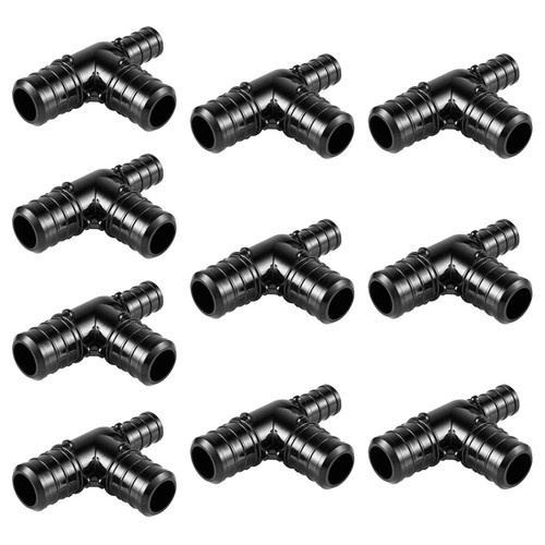 10 PCS Poly PPSU PEX Crimp Fitting 3/4 x 1/2 x 3/4 Inch Reducing Tee Plastic