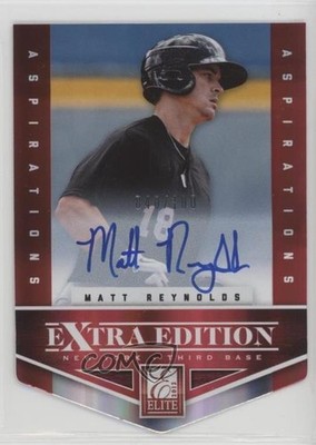 2012 Elite Extra Edition Aspirations Die-Cut Signatures Matt Reynolds Auto 0c2