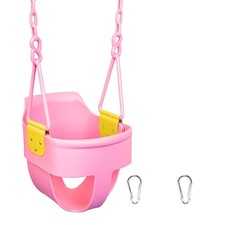 Premium High Back Full Bucket Toddler Swing Seat w/ Finger Grip, Plastic Coated