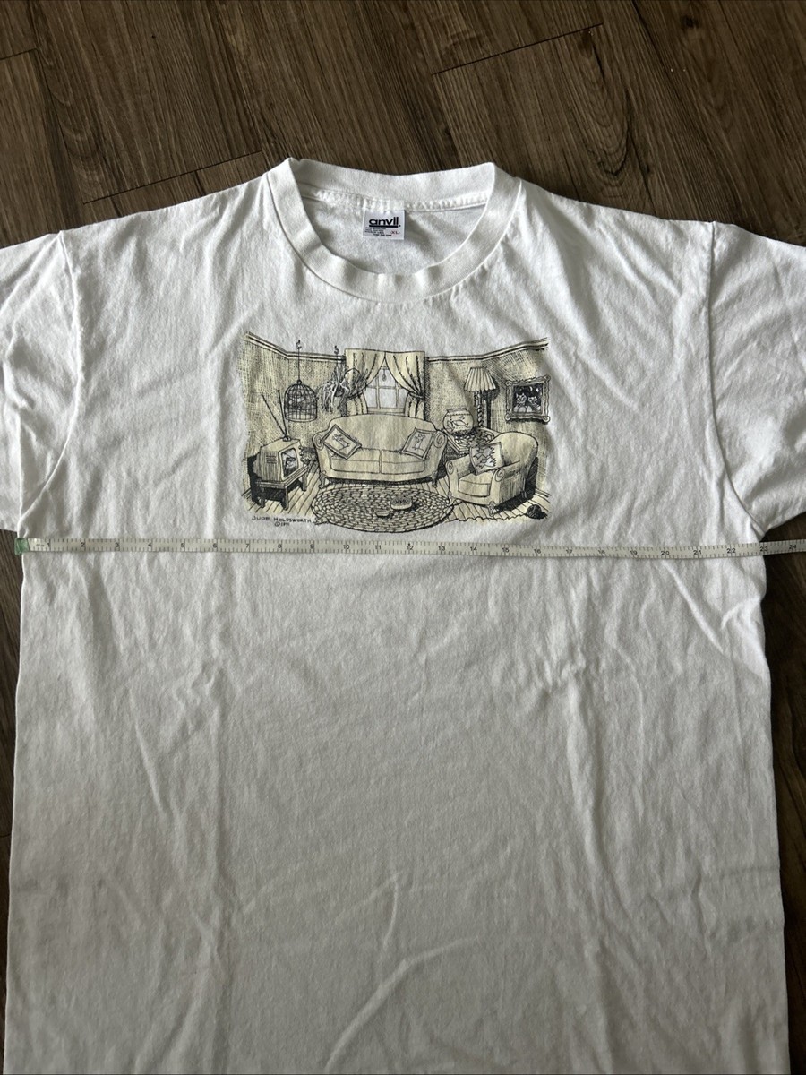 Vintage 90s Jude Holdsworth Cat Shirt Size Xl Anvil Tag Cute View 4