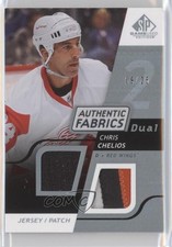 2008 SP Game Used Edition Platinum Jersey 9/25 Chris Chelios Dual Patch HOF 0f8