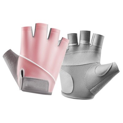 Halbfinger-Sporthandschuhe Aus Polyester Unisex Rutschfest Atmungsaktiv X1FT