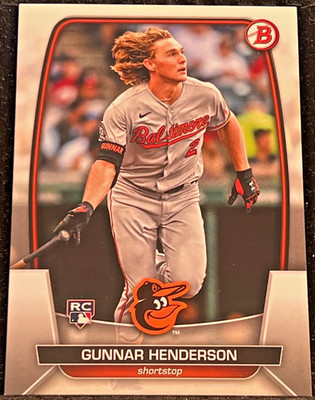  2023 Bowman #65 Gunnar Henderson RC Baltimore Orioles - Free Shipping!!! 