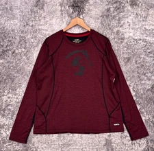 New Kerrits Top 1X Womens Crescent Base Layer Equestrian Red Long Sleeve