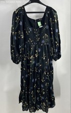 Madewell Womens Multicolor Floral Long Sleeve Pleated Fit & Flare Dress Size 2