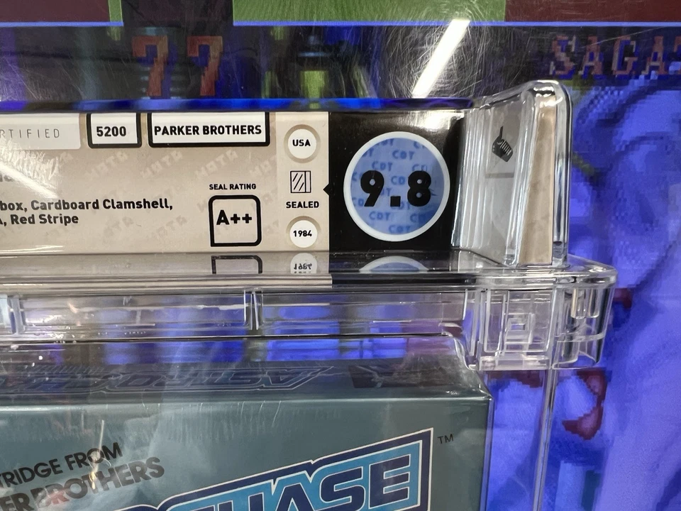 1983 Atari 5200 Astro Chase Blue Box Clamshell WATA 9.8 A++ Sealed ** Top Pop ** - Image 3 of 4