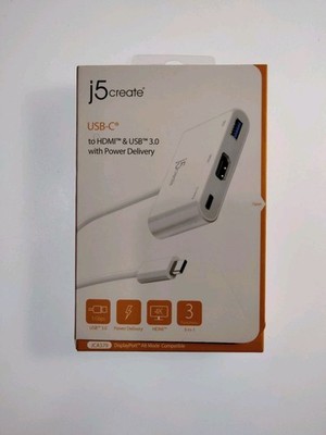 J5Create HDMI and USB 3.0 with Power Delivery for MacBook Power Delivery 3 N 1