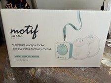 Motif Roam Double Electric Breast Pump Portable, Multiple Flange Sizes, White