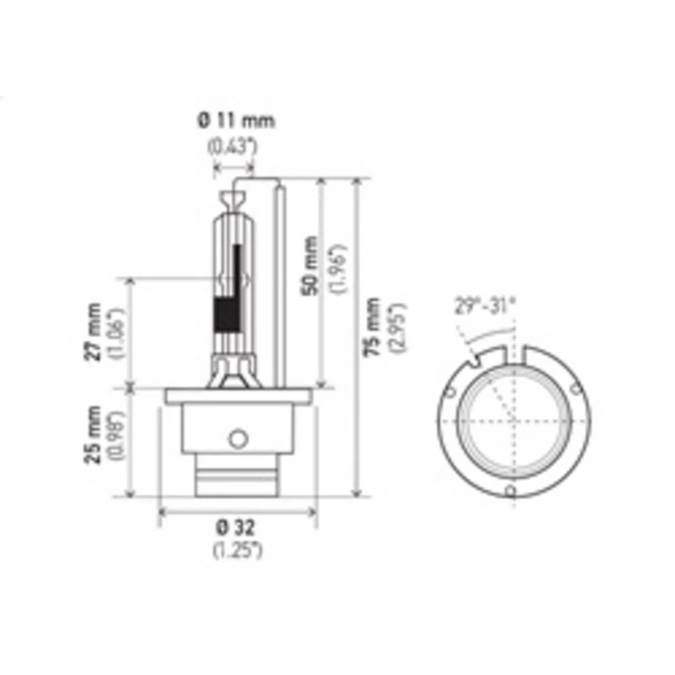 Hella D2R 5000 K Light Bulb for MB Mercedes SLK Class E CLK S C ML CL Crosstrek - Image 4 of 4