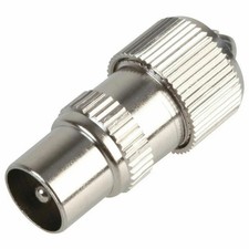 Coaxial Connector For TV Aerial Cable RF Coax Plug Male Metal Screw Type