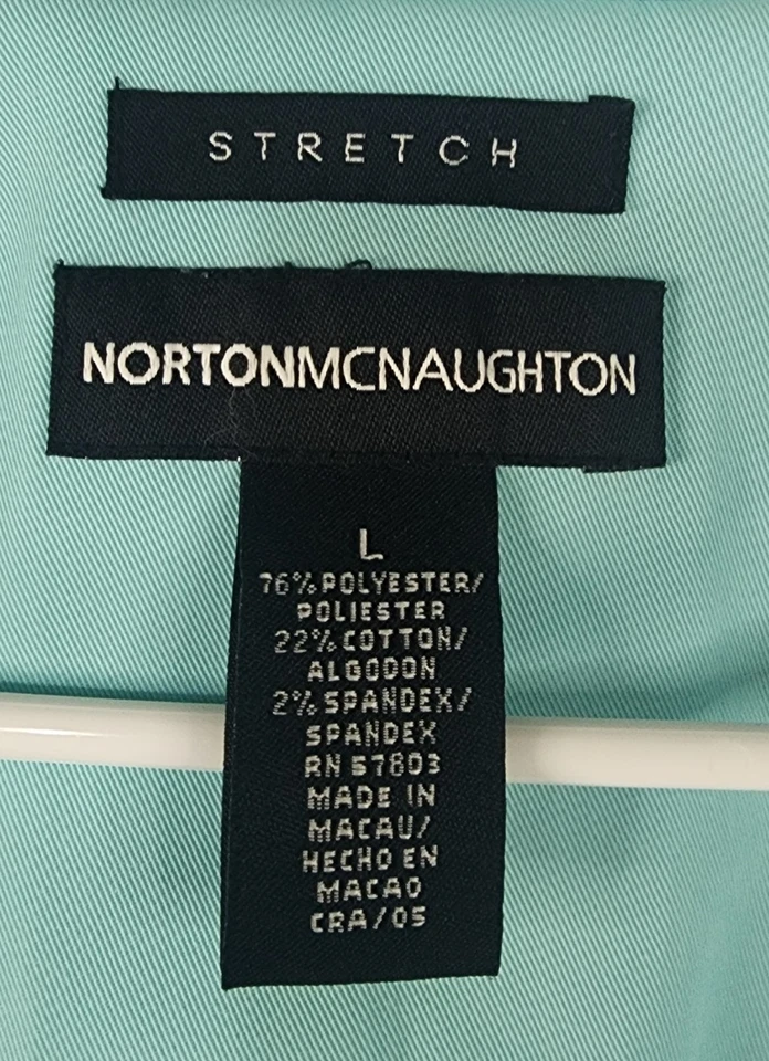 Norton McNaughton Jacket Womens Large Blue Button Up Long Sleeve Trench Coat - Image 4 of 4