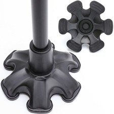 YAMTHR Cane Tip with 6 Support Rubber Foot Walking Canes 3/4 Inch Shaft Black