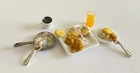1:12 Scale Dollhouse Food - MINIATURE CHICKEN, BISCUITS N' GRAVY BREAKFAST SET