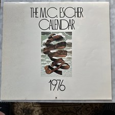 1975 M. C. ESCHER CALENDAR - Complete with all art prints