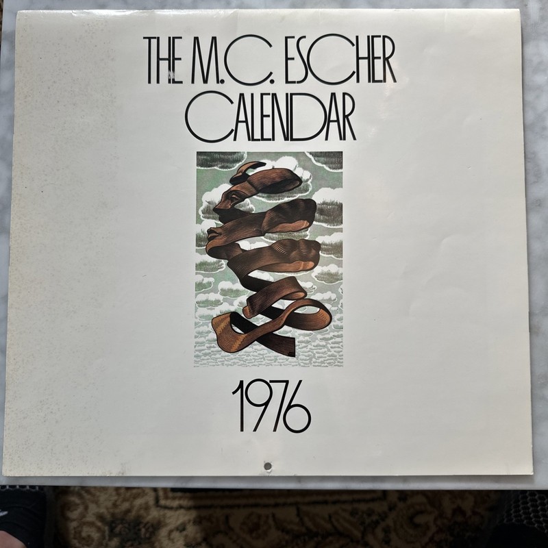 1975 M. C. ESCHER CALENDAR - Complete with all art prints