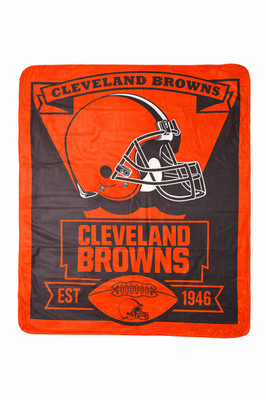 New Lt Wt Soft Fleece Throw Blanket 50'' X 60''  Campaign NFL Cleveland Browns