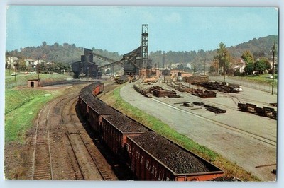 1960 Fairmont West Virginia Postcard Ida May Mine Bethleham Mine Corp Coal Rail