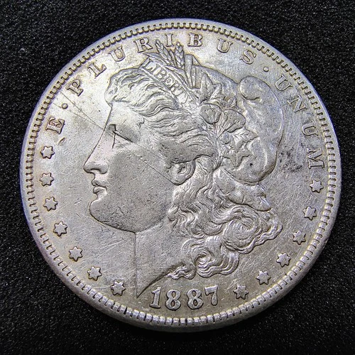 1887-S Morgan Silver Dollar - San Francisco - 90% Silver- XF+ Details -Cleaned