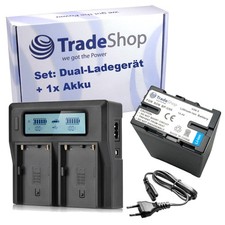 Set 2 in 1: batteria agli ioni di litio 7200 mAh + doppio caricabatterie USB per Sony PMW-300 PXU-MS240