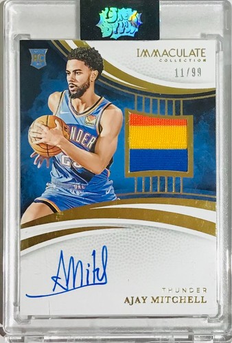 2024-25 Panini Immaculate Ajay Mitchell #116 RC Rookie Patch Auto RPA /99