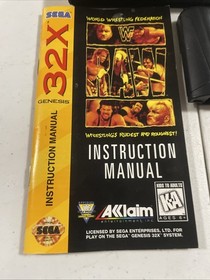 WWF Raw Sega 32X Video Game Acclaim 1995 Genesis COMPLETE CIB