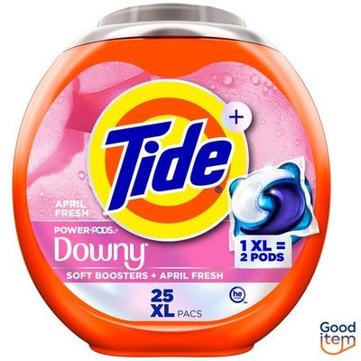 Tide + Downy April Fresh HE Deep Cleaning Laundry Detergent Pods 25 Pacs - 35oz