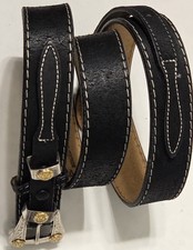 VTG Frontier Series 1350 Men’s Belt Black Cowhide Western Style USA Made 40