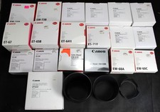 22 Canon Lens Hood Dealer Lot - ET EW ES