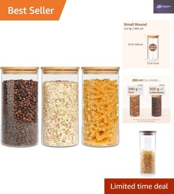 Stilvolle luftdichte Lebensmittelkanister 3er Set - 850ML Gläser für Müsli & Gewürze