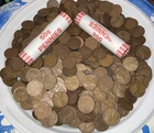 4 Lb. 2 Oz.’s Wheat Back Cents Good Mix + 2Rolls Of Circ. Cents 4Free