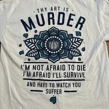 Thy Art Is Murder Band Shirt Mens Large White Long Sleeve They Will Know Another