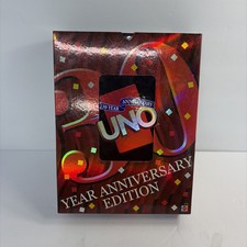 UNO 30 YEAR ANNIVERSARY EDITION FAMILY CARD GAME 100 COMPLETE see pics