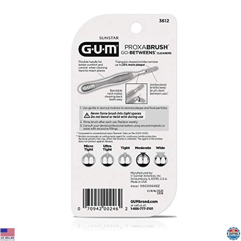 GUM Proxabrush Go-Betweens Moderate Soft Interdental Brushes - 10 Count (4 Pack) - Image 3 of 4