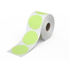 Rollo 2 Inch Circle Thermal Labels - 1,000 Round Sticker Labels (Green) Green