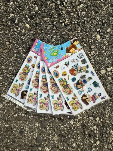 5x Cabbage Patch Kids Cling Sticker Sets 2004 School Designs NIP Vintage