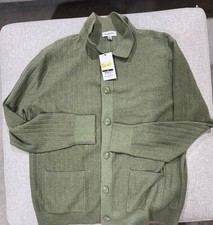 Men's Collared Cardigan Sweater - Goodfellow  Co XL Green