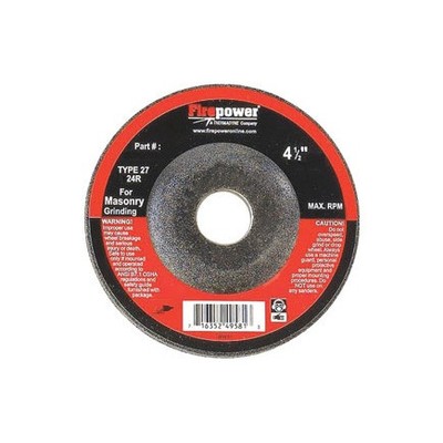 Firepower 1423-3201 Depressed Center Grinding Wheels, Type 27, 4 1/2  X 1/8  X 5