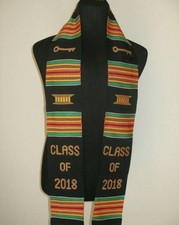 Class of 2018 Graduation Kente Stole, Ghanaian Kente Stole,Woven kente