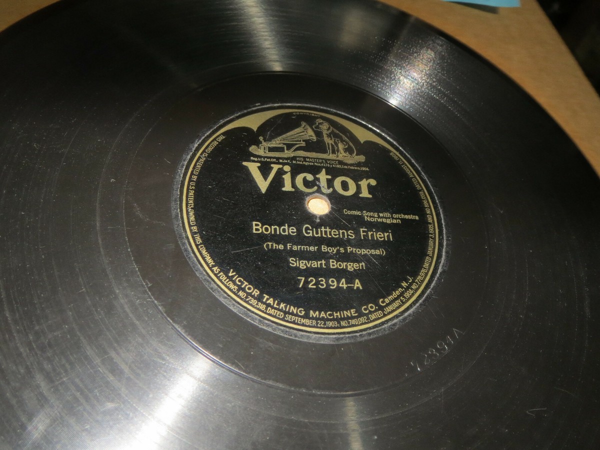 78RPM Victor Sigvart Borgen Bonde Guttens I Omkring, clean