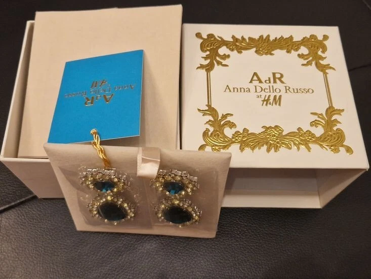 Ohrhänger Anna dello Russo x H&M, grün, Earrings green, liimited edition, neu - Bild 3 von 4