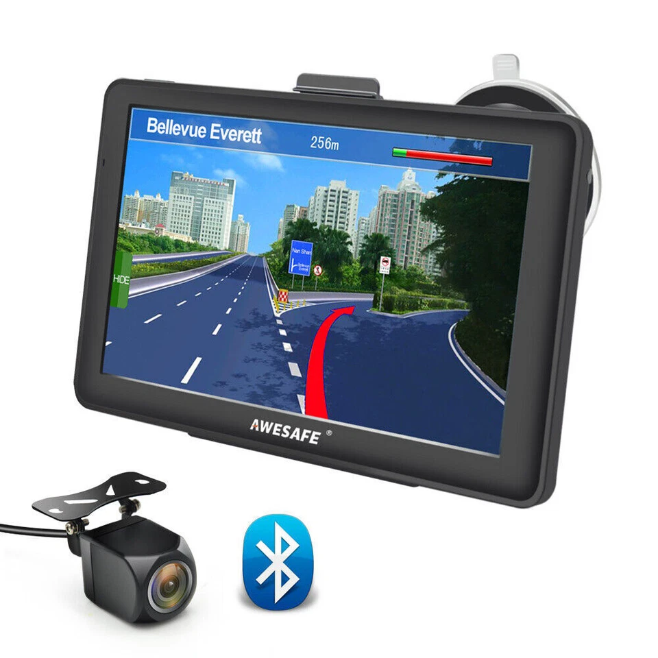 AWESAFE A1 7 Zoll Navigationssystem für LKW/PKW - Schwarz
