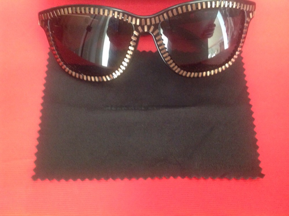 Linda Farrow x Alexander Wang Zipper Trim Square Sunglasses in Antique Brass LINDA FARROW X ALEXANDER WANG Zipper Frame Sunglasses  main image 4