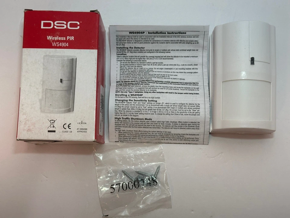 New DSC WS4904P Wireless Pet Immune PIR Motion Sensor, w/ Battery, WS4904 - Image 2 of 2