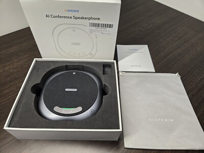 AISPEECH Bluetooth Conference Speakerphone M6 Conference Microphone with AI N...
