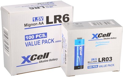 200 Batterien 100x XCell LR03 Micro AAA + 100x XCell LR6 Mignon AA