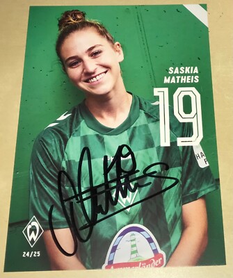 Saskia Matheis Orig. Signierte Autogrammkarte Werder Bremen Frauen 2024/25 #19