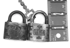 Vintage (2) Two RFD Padlocks one with original key