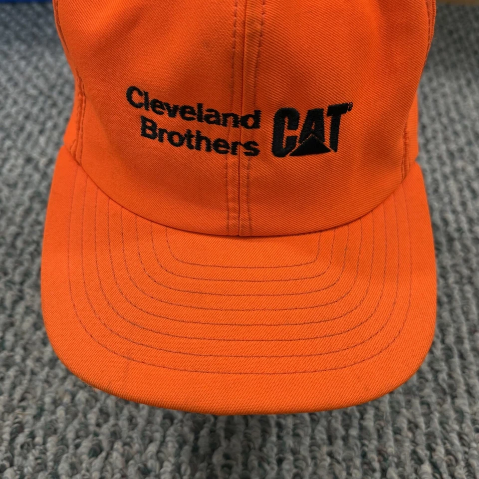 Sombrero de colección CAT Caterpillar adulto naranja Snapback años 80 Louisville gorra camionero EE. UU. Foto 2 de 4